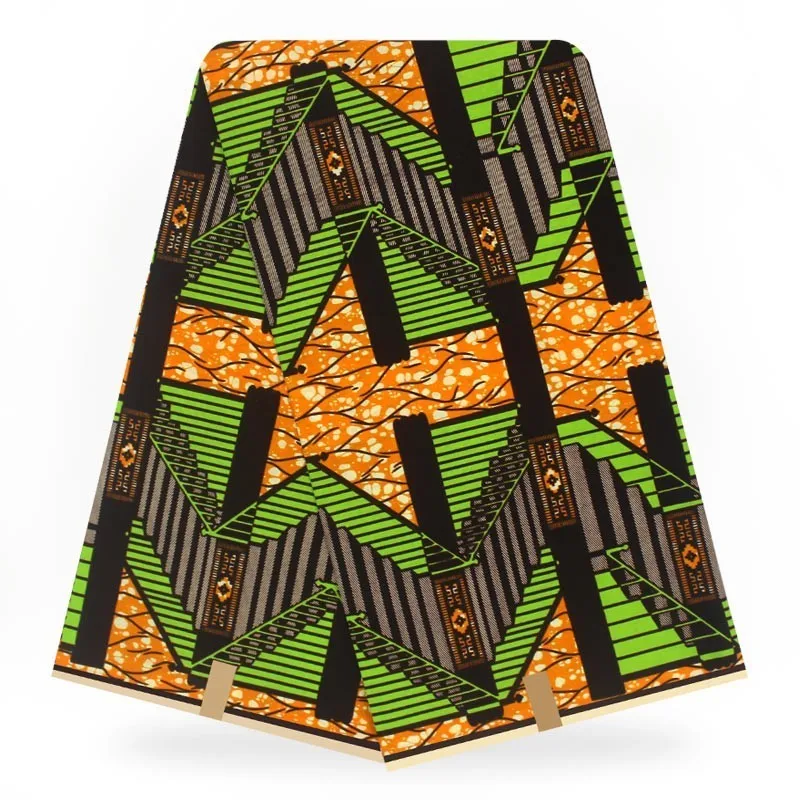 Лучшее качество настоящий голландский настоящий воск африканская набивная ткань хлопок для Нигерии вечерние платья 6 ярдов - Цвет: as picture