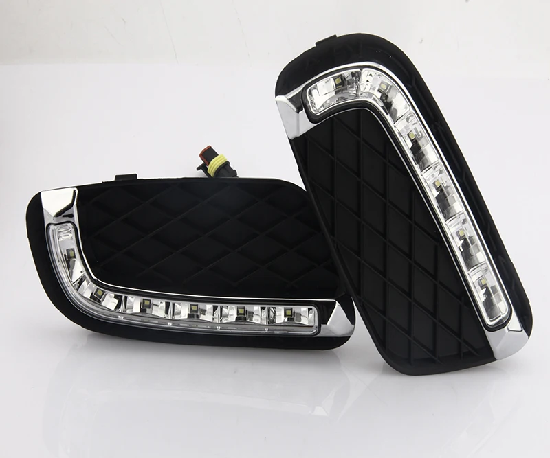 

Car Flashing 2Pcs DRL For Mercedes Benz Smart fortwo 2008 2009 2010 2011 Daytime Running Lights Fog head Lamp cover car styling