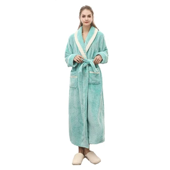 

Plus Size 3XL Women Robe Autumn Winter Warm Casual Bathrobe Long Sleeve Home Dressing Gown Thick Night Dress Lady Negligee
