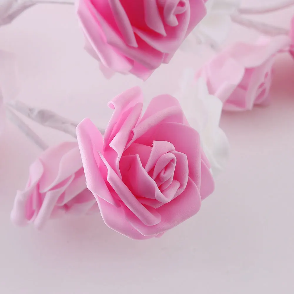 Розы светодиодный ночник прикроватные розовый куст Настольный светильник светодиодный гирлянда огни для домашнего свадебного украшения
