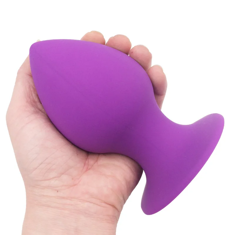 HUGE Large Anal Butt Plug Tapered Suction Cup Base Blue Giant Wide Girth Toy2