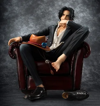 

PVC Action Figure One Piece about 16cm sofa sitting Portgus D Ace Kits Collection Model Toy birthday gift w1794