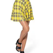 1 шт./партия, европейский стиль, женская плиссированная юбка из полиэстера, Повседневная летняя Клетчатая Короткая Юбка До Колена