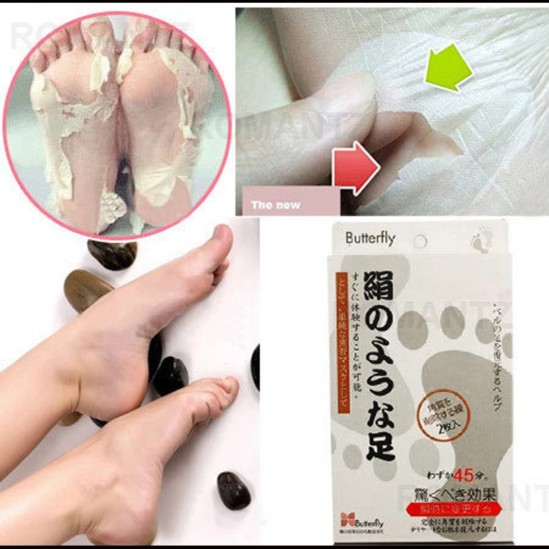 1Pair Baby Foot Peeling Renewal Foot Mask Remove Dead Skin Cuticles Heel Care Socks Sosu Pedicure Socks Exfoliating Whithout Box