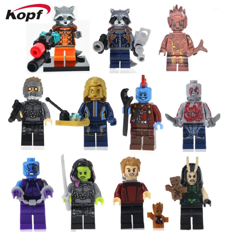 

Single Sale Guardians of the Galaxy Star Lord Peter Quill Drax The Deatroyer Nebula Gamora Building Blocks Toys for Children