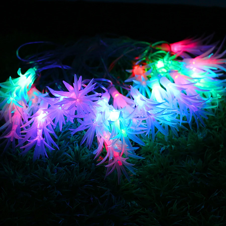 

LED String Light Fairy Christmas Garland 4M 20LEDs Pine cone Leaves Multicolor With EU Plug Patio Matsuba Wedding Decoration