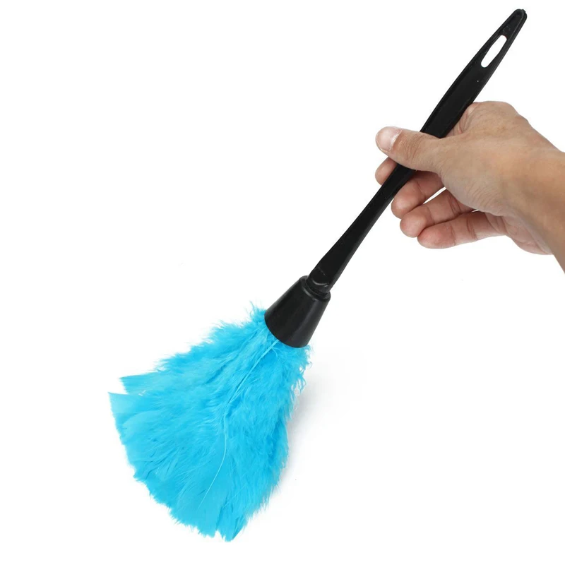 1 шт. Mayitr многоцветная щетка с перьями черная щетка с пластмассовой ручкой очиститель пыли бытовые инструменты для уборки пыли - Цвет: Blue