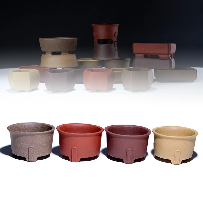 Excellent Plants Pot Circular Chinese Yixing Zisha Mame Shohin Bonsai Succulent Plants Pot New