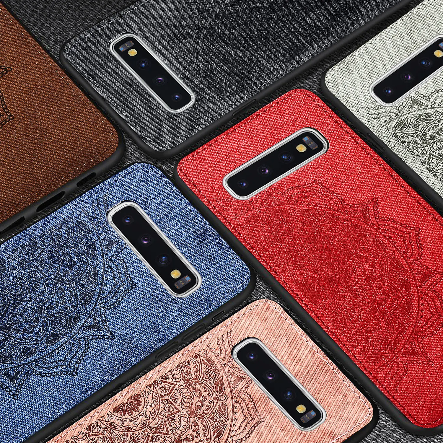 Luxury Mandala Flower Cloth Case for Samsung galaxy S9 S9Plus S10 S10E S10Plus S10Lite M10 M20 Ultra Thin Soft Silicone Cover |