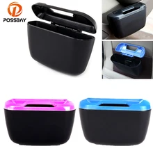 POSSBAY автомобильный мусорный ящик Авто Мини корзина для мусора розовый/синий/черный/желтый мусорный ящик для мусора внутренняя мусорное хранение сумки