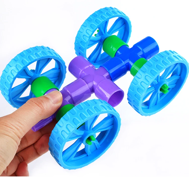 72 шт. трубы и соединения строительные блоки Строительные наборы Стволовые игрушки для детей-веселые игрушки для малышей мелкая моторика инженерные игрушки