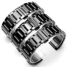 Однотонные браслеты из нержавеющей стали 304L, серебристые металлические часы, браслет, наручные часы, браслет 18 мм, 20 мм, 21 мм, 22 мм, 23 мм, 24 мм