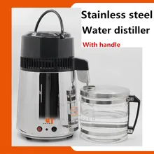 Household Stainless Steel Water distiller water purifier with glass jar and steel body Portable water distiller CE certificate