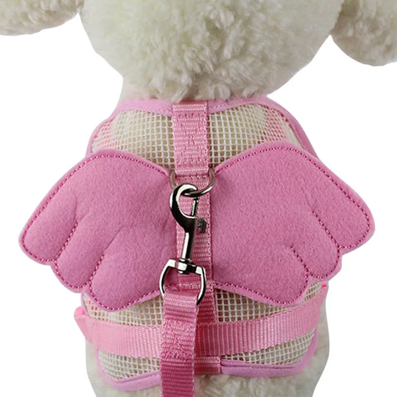Breathable Mesh Dog Pet Safety Harness Easy Control Vest Leash Angel