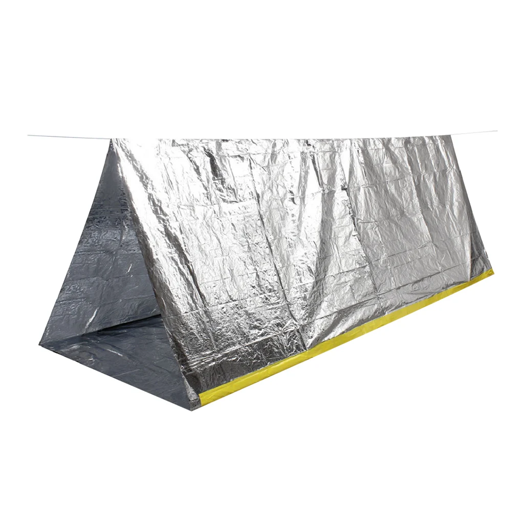 Portable Folding Emergency Camping Shelter Tent Outdoor Survival Camping Shelter Tent for Fishing Camping Hiking 