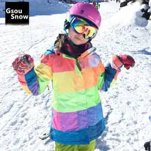 ГСОУ горячий снег женщин костюм сноуборд Открытый спортивный лыжные куртки женские зимние пальто за 10К Водонепроницаемый теплый одежда костюм
