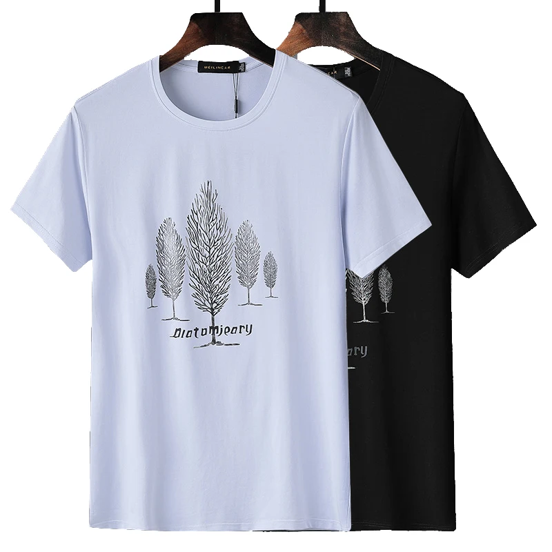 Cool Shiny Tree Printed T-Shirt 2019 Hip Hop Short Sleeve Streetwear Tops Tees Fashion Skateboards Tshirts For Men's Clothes | Мужская