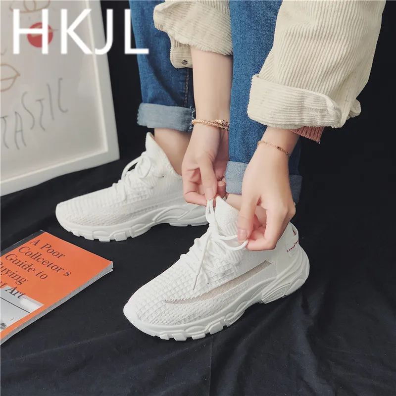 

HKJL 2019 new student summer spring and autumn popular running shoes for girls with breathable mesh face dad shoes A644