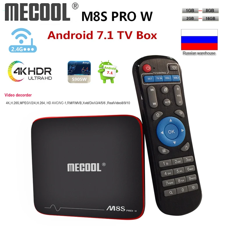 

Mecool M8S PRO W Android 7.1 TV Box Amlogic S905W Quad Core 3D HD 4K 1080P 2GB 16GB smart tv box M8S pro w with iptv PK Pro MXQ