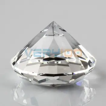 

U.TECH 5pcs 40mm Crystal White Paperweight Cut Glass Giant Diamond Jewel Decoration Crafts Free Shipping