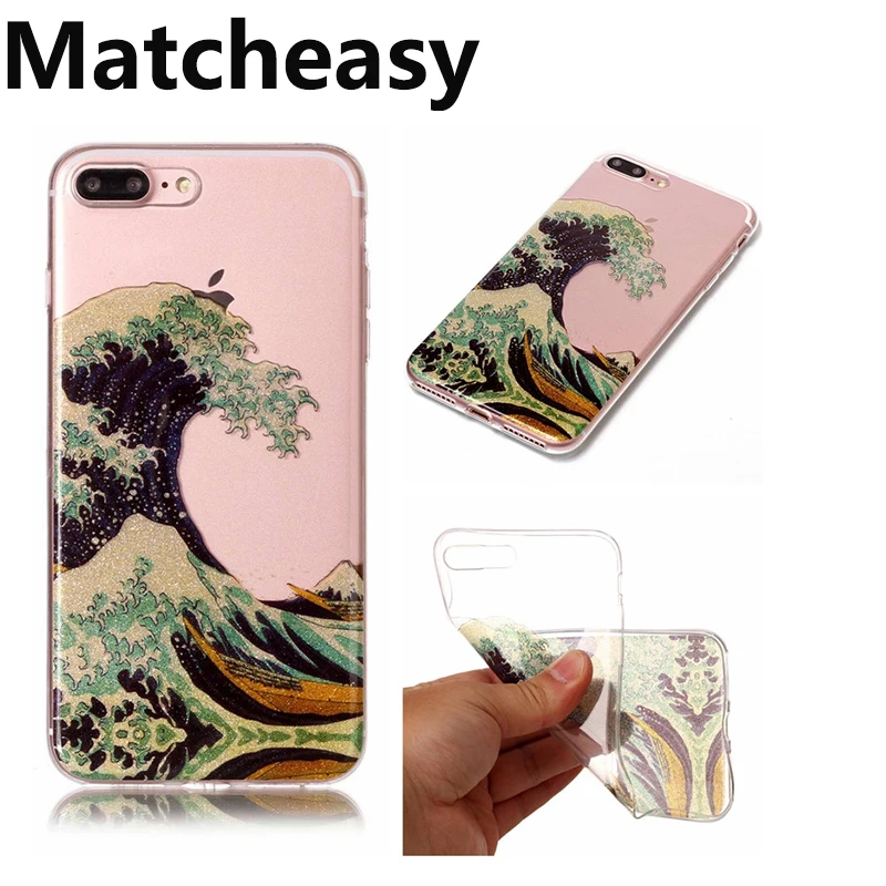 

Matcheasy Phone Case for IPhone 6S Case Silicon Bling Glitter Relief Dog Flower Pattern Soft TPU Cover for IPhone 5 6 7 8 Plus X