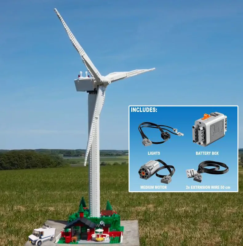 

37004 925pcs creative windmill turbine with motor function building blocks compatible with Legoingly 10268 Kids Christmas Toys