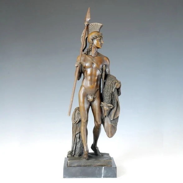 ATLIE BRONZES Antiques casting Bronze Statue golden fleece with spear
