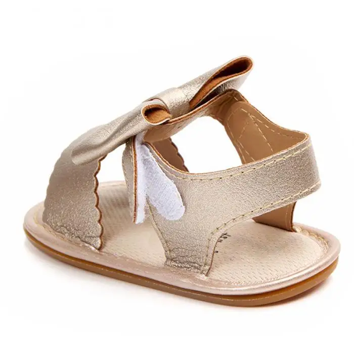 Não-deslizamento do Plutônio Anos de Idade Meninas Macio Inferior Arco Princesa Bebê Criança Sandálias Moda 0-1 Sapatos Yh-17 12 Sandálias e tamancos