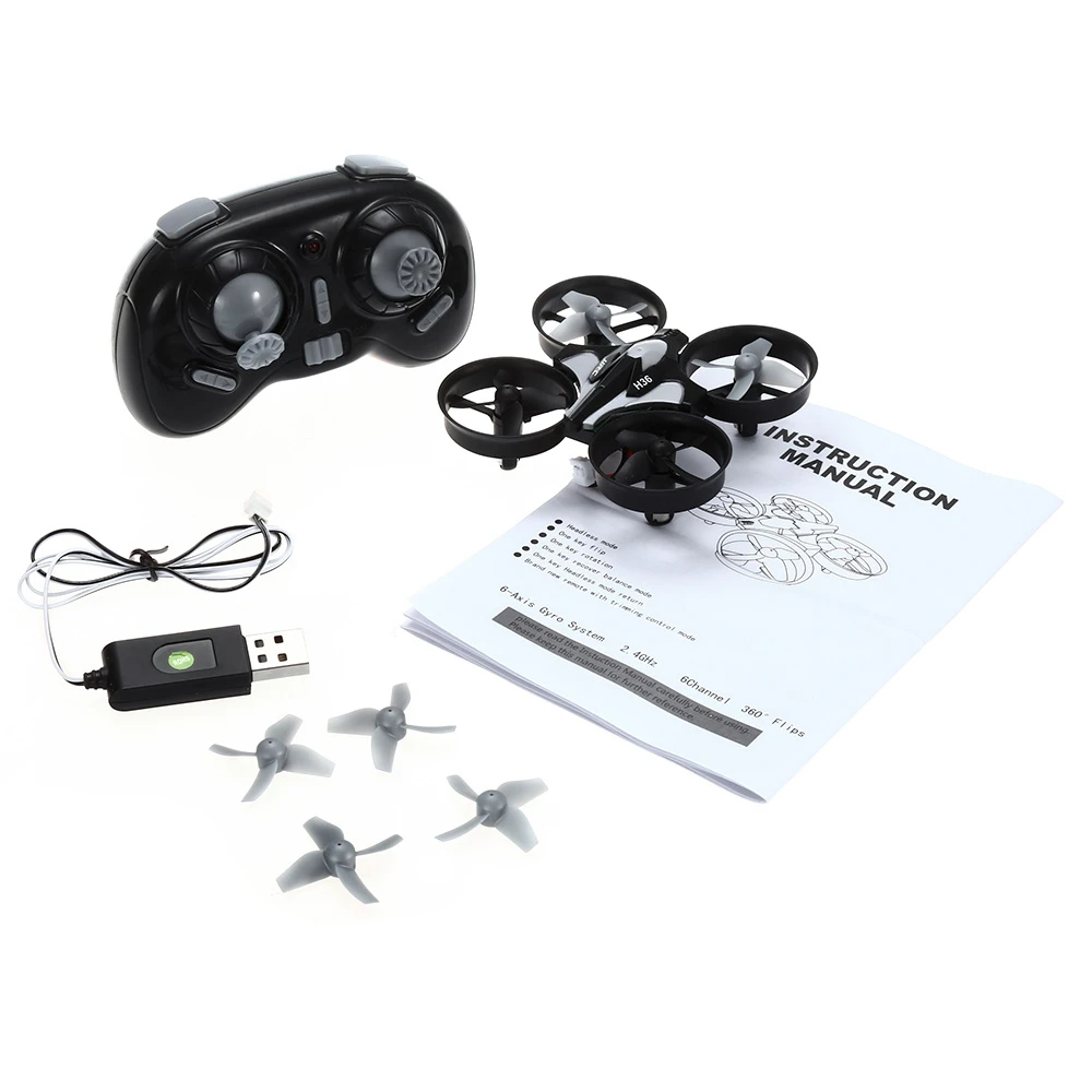 

JJRC H36 RC Drone Dron 2.4GHz 4CH 6 Axis Gyro RC Quadcopter With Headless Mode / Speed Switch 360-Degree Flip Fly Drones
