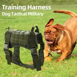 Тактическая жилетка для собак, военная тренировочная патрульная куртка с вытягивающей ручкой