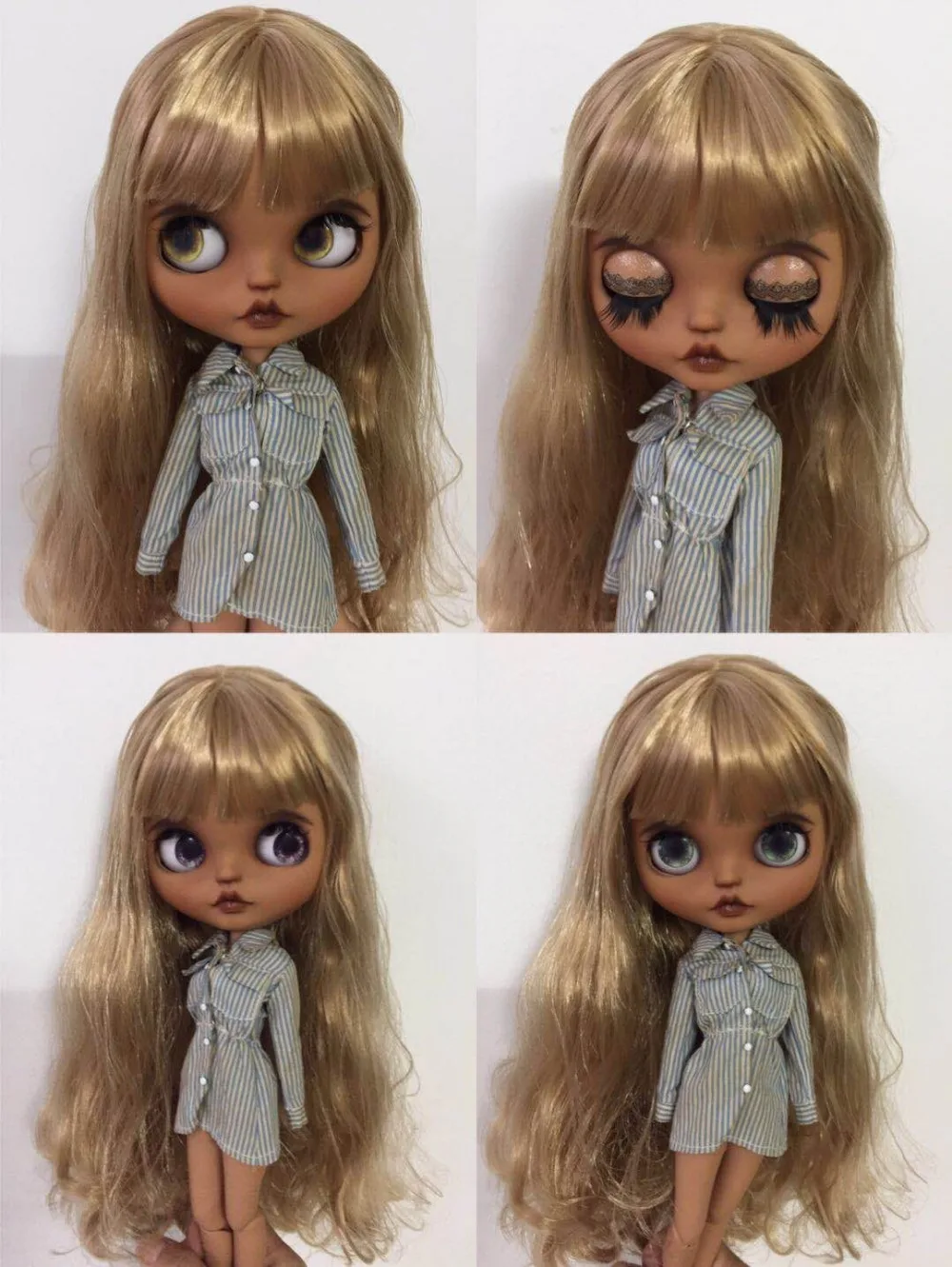 Кастомизация кукла Обнаженная blyth кукла милая кукла DIY кукла 201904 черная кожа