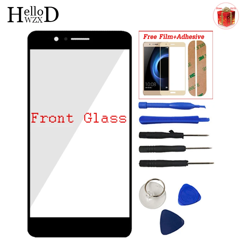 

Factory Price A+++ For Huawei Honor 8 Front Outer Glass Touch Screen Panel (No Digitizer) Free Adhesive + Protector Film Gift