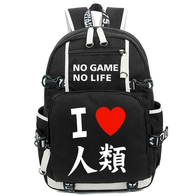 Anime Reistassen geen game geen leven Rugzak Cosplay Fashion Rock Canvas Tas Lichtgevende Schooltas Unisex Anime Reistassen geen game geen leven Rugzak Cosplay Fashion Rock Canvas Tas Lichtgevende Schooltas Unisex