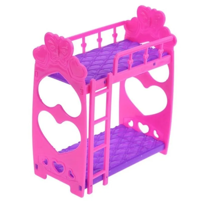 

DCM Mini Play House Plastic Bed For Doll Accessories Pretend Detachable Toys Girls Love Bunk Double Layers Christmas Gift