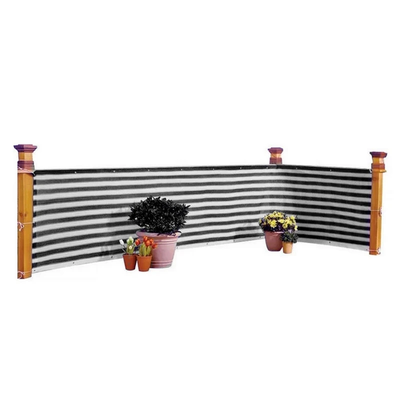 

Home Balcony Privacy Screen stripe Fence Deck Shade Sail Yard Cover Anti-UV Sunblock Wind Protection kid Safe Protection Screen