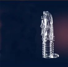 Dingye Newest Reusable Penis Sleeve Dragon Cock Ring Sleeves Penis Extender Condoms Sex Toys Sex Products