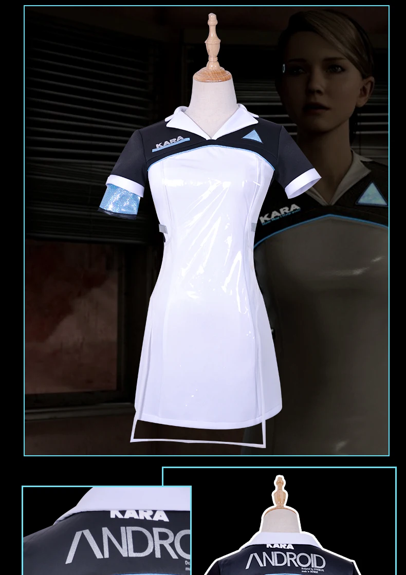 Game Detroit Become Human Cosplay Costume Connor Cosplay Uniform Men Clothes RK800 Full Set Kara Cos Dress AX400 Agent Outfit (8)