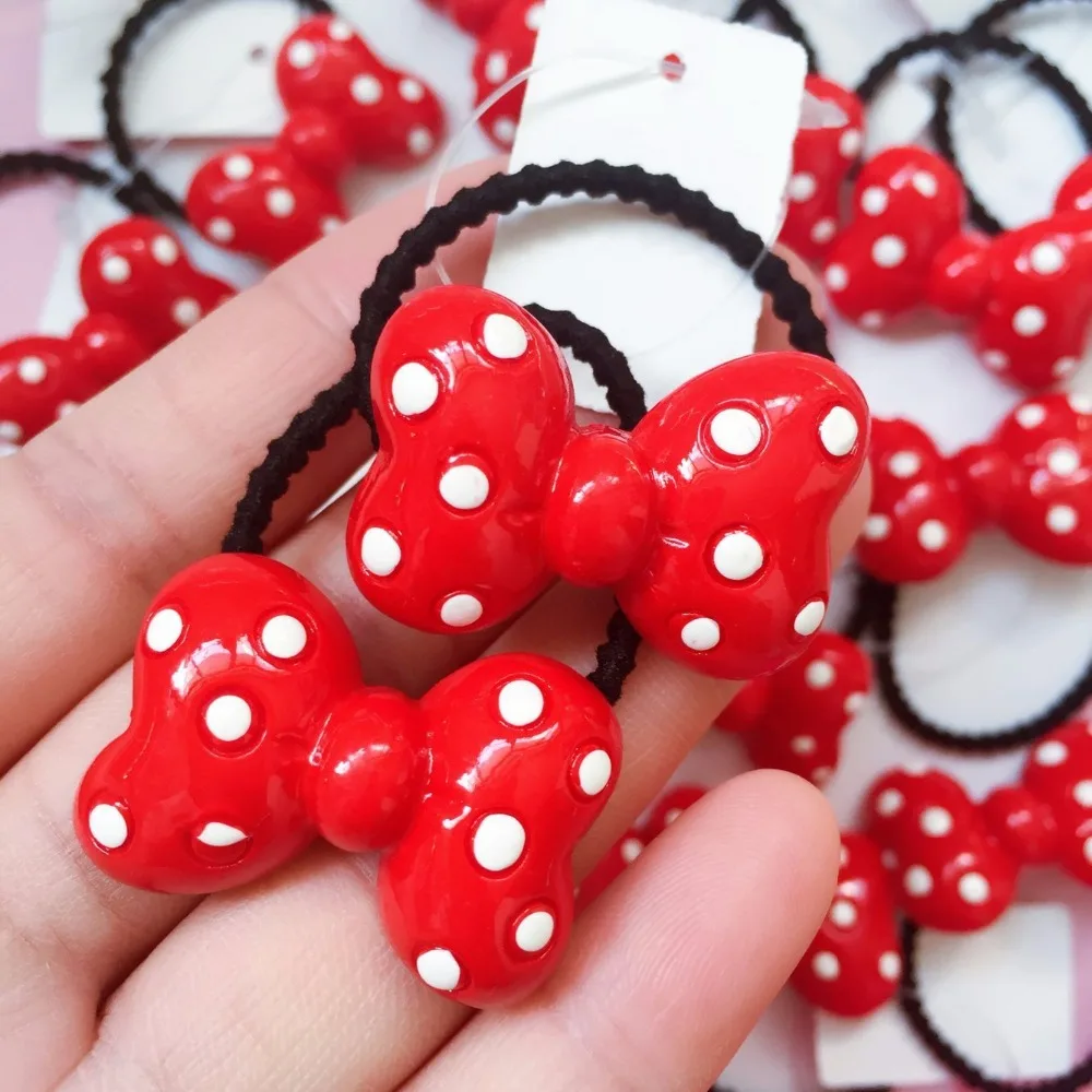 

New Fashion Girl Cute elastic hairbands Children hair ornaments colorful rabbit round round ball cartoon hair band hair rope