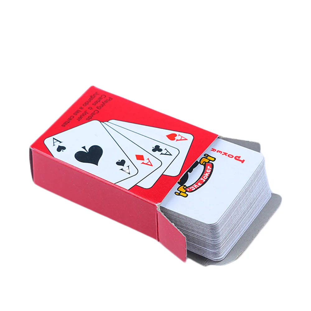 

1Set Hot Portable Playing Cards Set For Travel Gambling Tool Foil Plated Mini Poker Traditional Set Casino Tool Board Game