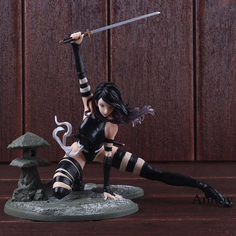 Фигурки Marvel Kotobukiya Bishoujo статуя X-Man Psylocke X-Force костюм в стиле ниндзя ПВХ Коллекционные фигурки модель игрушки 18 см