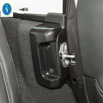 

Yimaautotrims Auto Accessory Inner Car Rear Door Lock Buckle Protection Cover Trim 2 Piece Fit For Jeep Wrangler JL 2018 - 2020