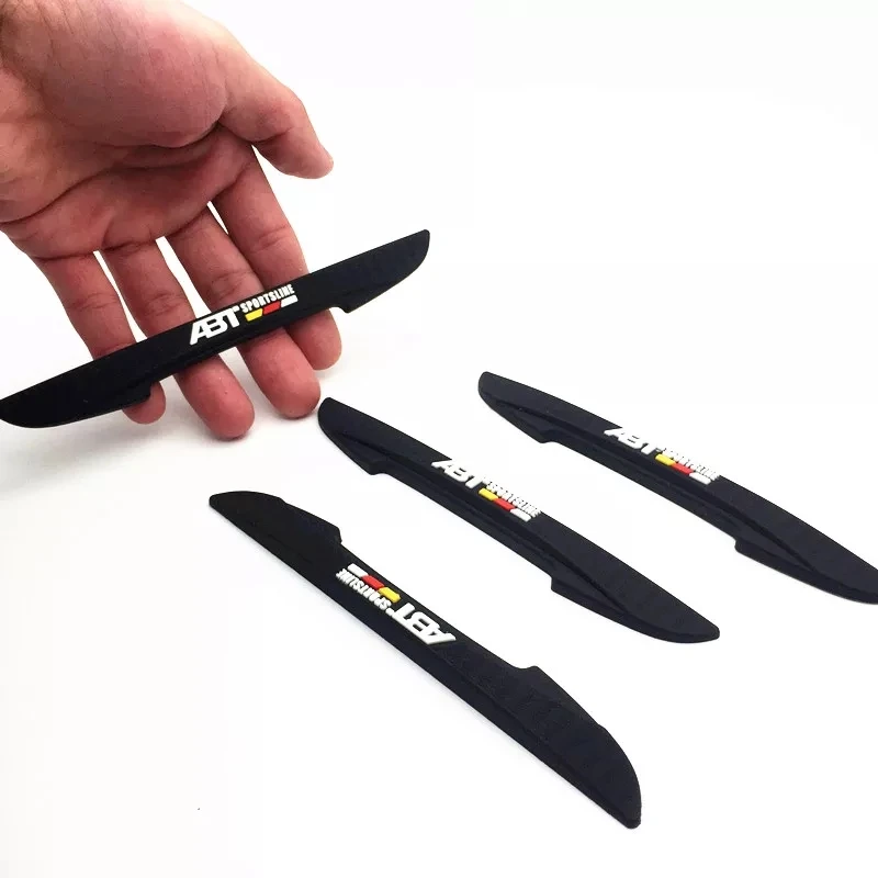 

4pcs/sets ABT logo Car Door Anti-collision Bumper Strip Guards Auto Door Side Protector Sticker Scratches For VOLKSWAGEN S6 S8