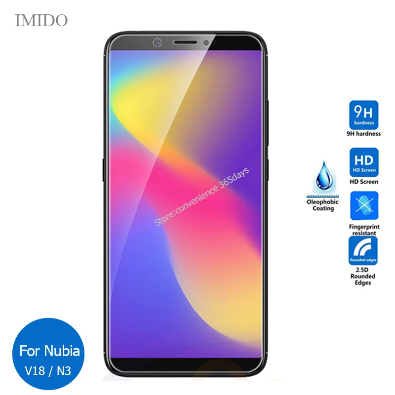 

Tempered Glass For Zte Nubia V18 Screen Protector 2.5 Safety Glass On V 18 N3 NX608J NX 608J