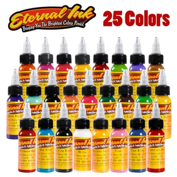 

25pcs tattoo ink set Microblading permanent makeup art pigment 30ml tattoo paint for eyebrow eyeliner lip body total 25 colors