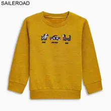 SAILEROAD/детский зимний свитер с вышивкой из мультфильма для детей от 2 до 7 лет осенняя одежда для маленьких мальчиков, детские топы, рубашки