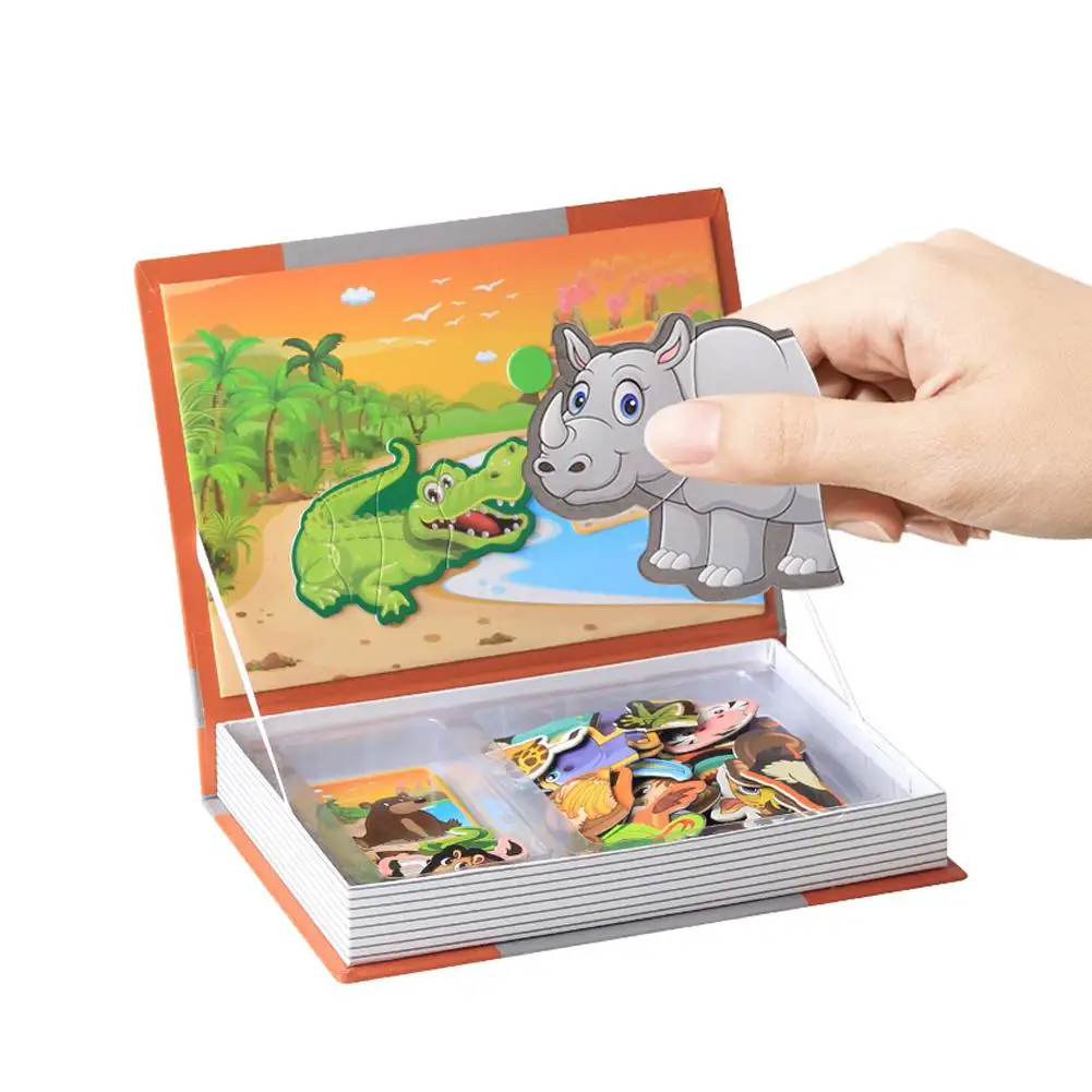 

Children Fun Magnetic Puzzle Cartoon Magnet Puzzle Game for Brain Development