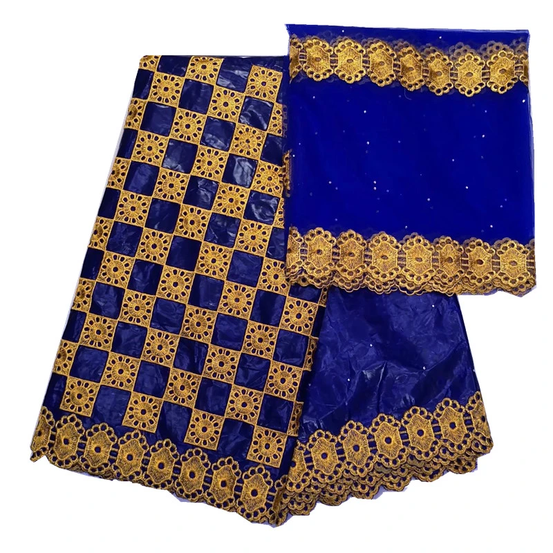 Базен riche getzner вышивка африканская ткань высокого качества хлопковый Базен brode getzner с блузкой для женщин платье