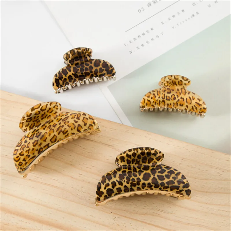 

Hair Clips Grab Clip Leopard Women New Acrylic Butterfly Clips Hair Accessories Large Size Hair Styling Tools Hair Clips