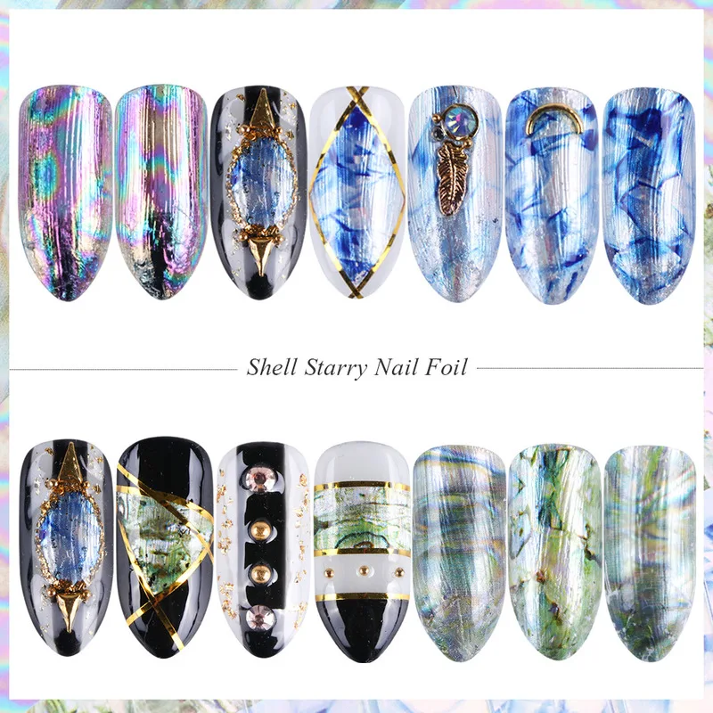 

Nail Laser Shell Star Paper 5 Symphony Net Red Nail Sticker Star Paper Set