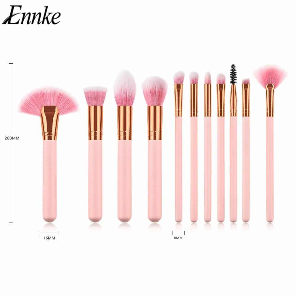 New Arrive Pro 11Pcs Makeup Brushes Set Eye Shadow Foundation Powder Eyeliner Eyelash Lip Make Up Brush Cosmetic Beauty Tool Kit